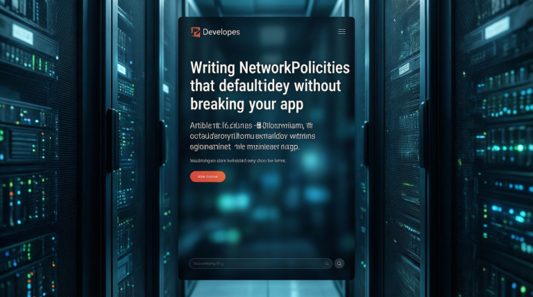 Writing NetworkPolicies that default-deny without breaking your app