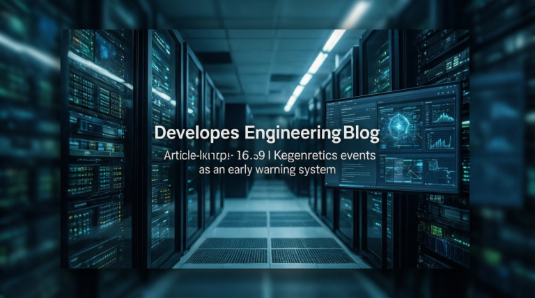 Kubernetes Events as an Early Warning System